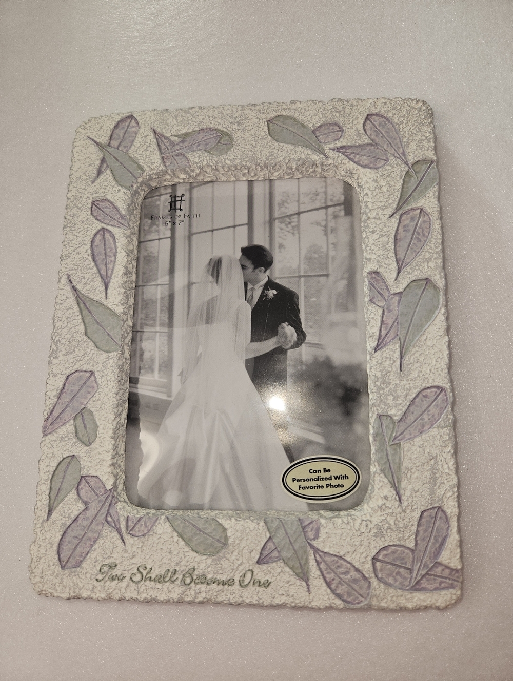Inspirio 2002 "Two Shall Become One" Decorative Wedding Photo Frame
